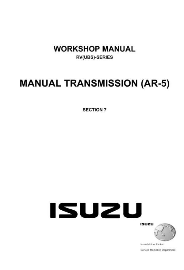 Isuzu Truck UB98 99 E Workshop Manual