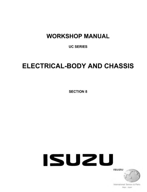 Isuzu Truck UC 06MY Workshop Manual