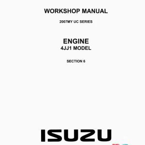 Isuzu Truck UC07 E Engine Workshop Manual
