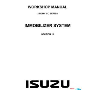 Isuzu Truck UC10 E Workshop Manual