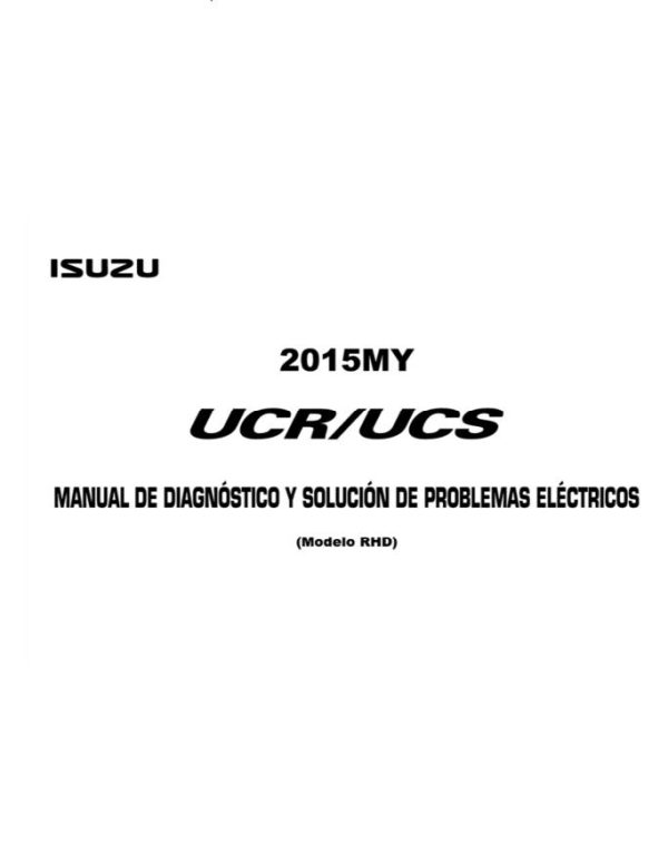 Isuzu Truck UC15 S Electrical Troubleshooting Manual ES