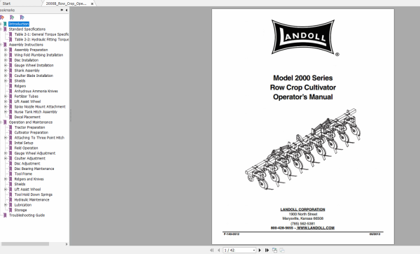 Landoll All Brillion Farm Equipment Operators Manual Part Catalogue C.D 2