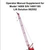 Manitowoc Crane 14000 Operator Manual 2021