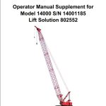 Manitowoc Crane 14000 Operator Manual 2021