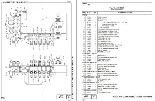 Manitowoc Crane 2250 Parts Manual 2