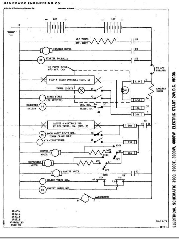 Manitowoc Crane 3950W Electrical Schematic 396003 2021 1