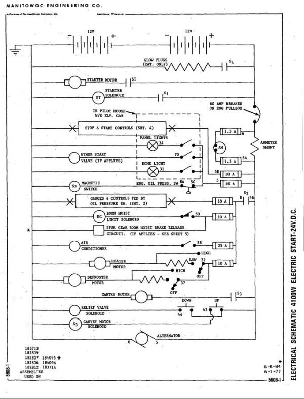 Manitowoc Crane 4100W Electrical Schematic 1
