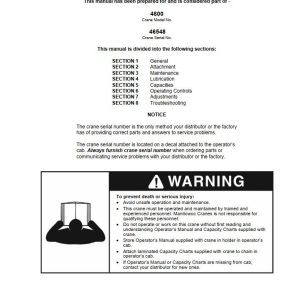 Manitowoc Crane 4600 Service Manual