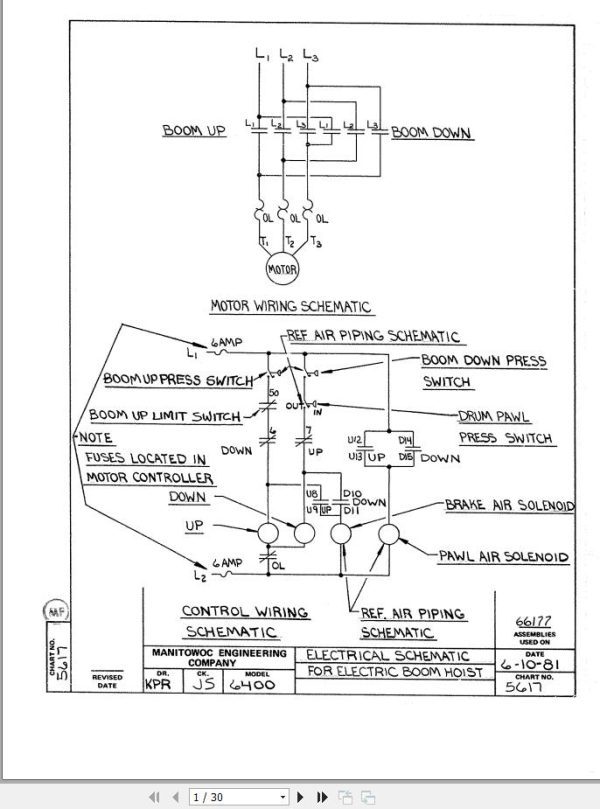Manitowoc Crane 6400 Electrical Schematic 2021
