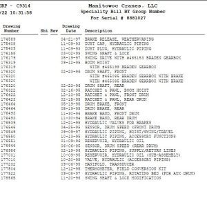 Manitowoc Crane 888 Parts Manual 1