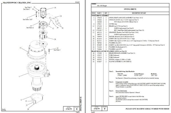 Manitowoc Crane 888 Parts Manual 2
