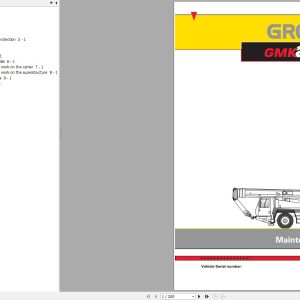 Manitowoc Crane GMK2035 Maintenance Manual