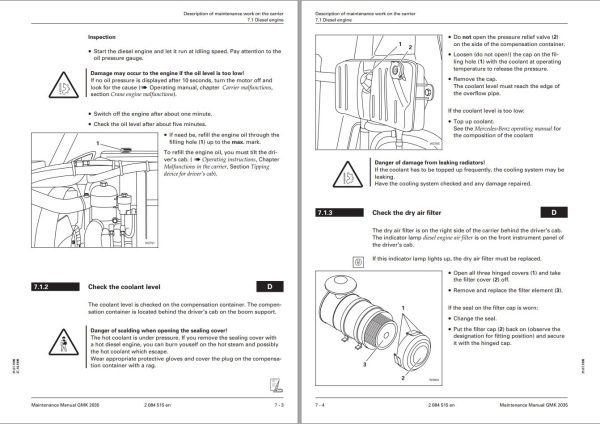 Manitowoc Crane GMK2035 Maintenance Manual 1