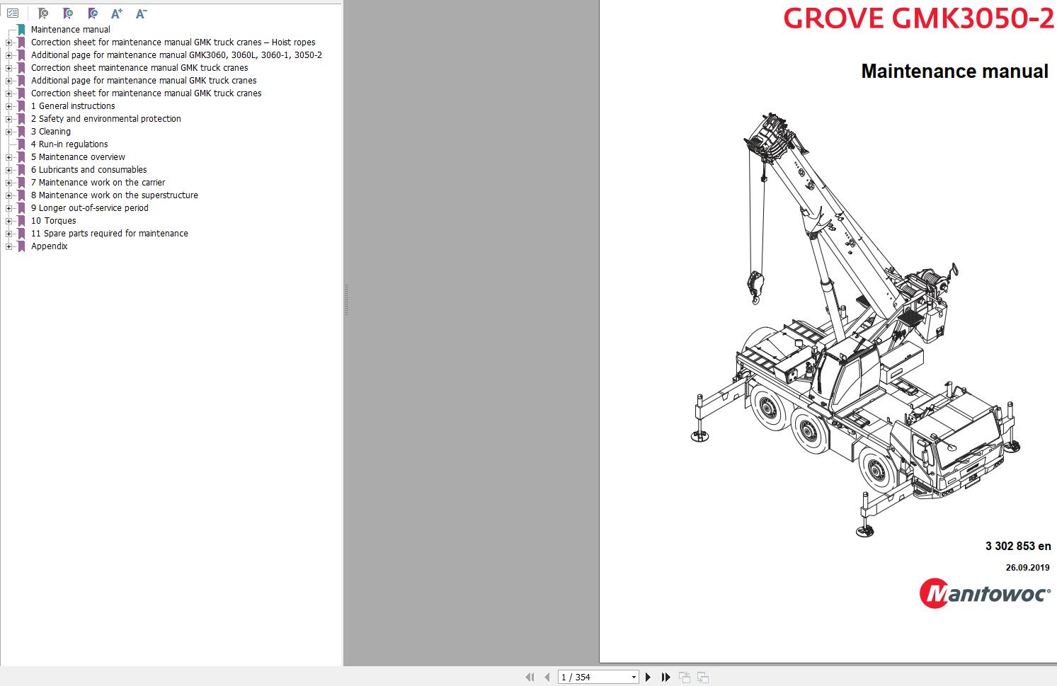 Manitowoc Crane GMK3050 2 Maintenance Manual