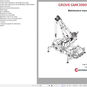 Manitowoc Crane GMK3060 2 Maintenance Manual