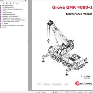 Manitowoc Crane GMK4080 1 Maintenance Manual