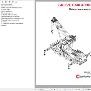 Manitowoc Crane GMK4090 1 Maintenance Manual