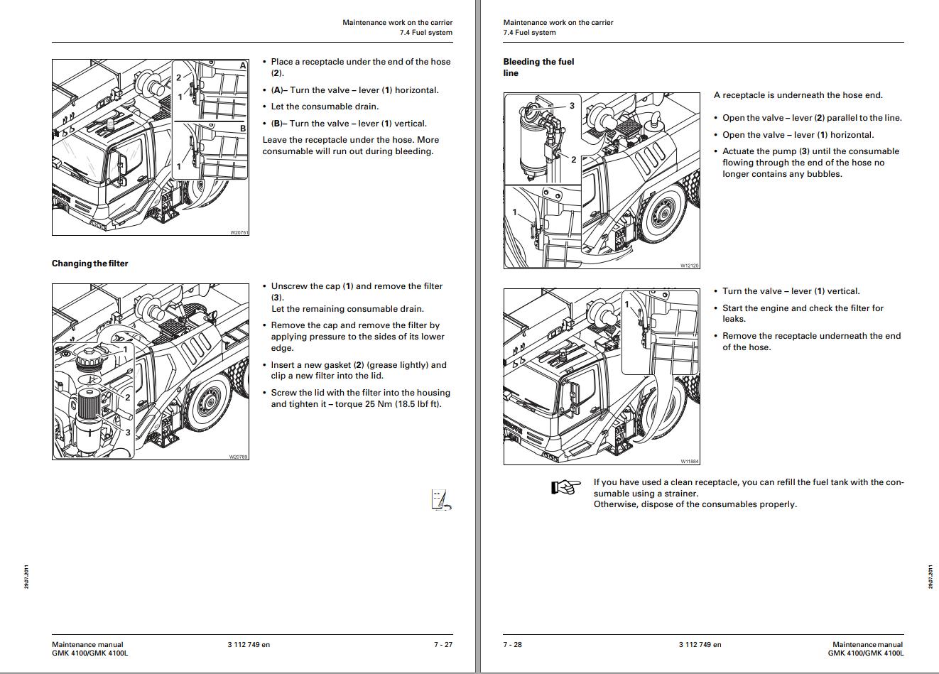 Manitowoc Crane GMK4100 GMK4100L Maintenance Manual