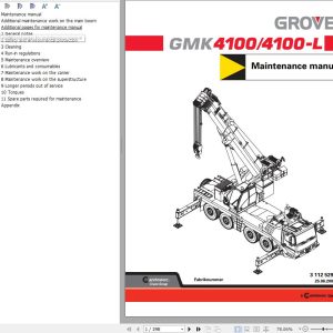 Manitowoc Crane GMK4100 L GMK4100 L Maintenance Manual