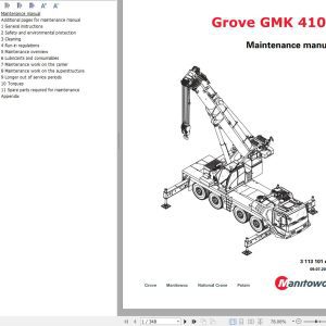 Manitowoc Crane GMK4100 Maintenance Manual