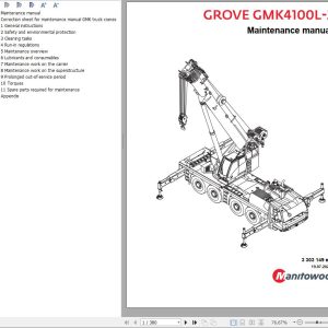 Manitowoc Crane GMK4100L 2 Maintenance Manual
