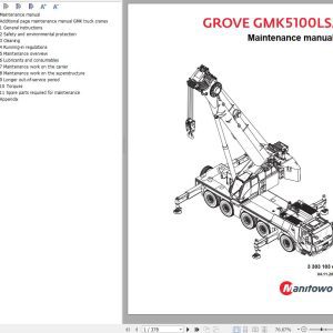 Manitowoc Crane GMK5100LSA Maintenance Manual