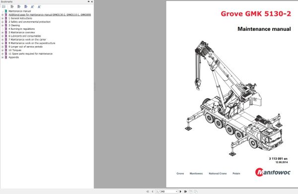 Manitowoc Crane GMK5130 2 Maintenance Manual