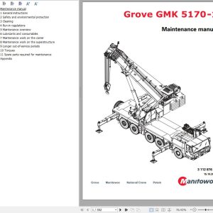 Manitowoc Crane GMK5170 1 Maintenance Manual