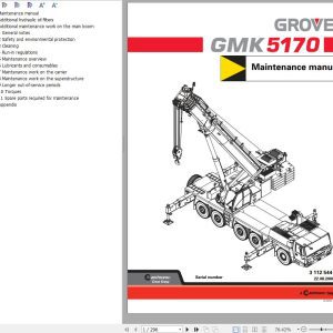 Manitowoc Crane GMK5170 Maintenance Manual