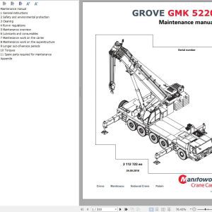 Manitowoc Crane GMK5220 Maintenance Manual