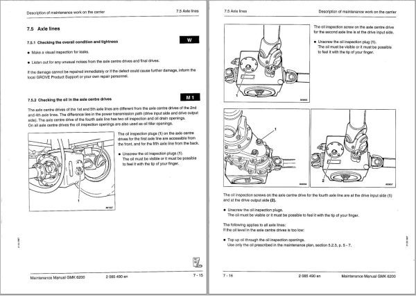 Manitowoc Crane GMK6200 Maintenance Manual 1