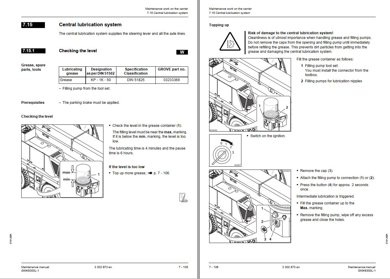 Manitowoc Crane GMK6300L1 Maintenance Manual