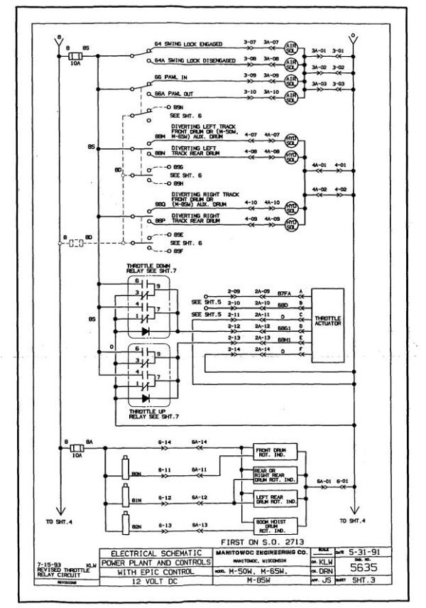 Manitowoc Crane M 50W M 65W M 85W Electrical Schematic 1