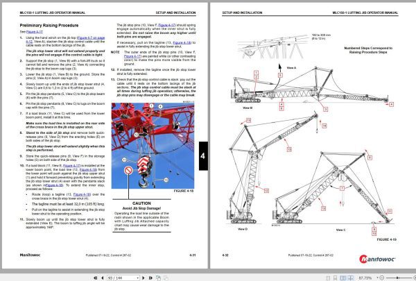 Manitowoc Crane MLC150 1 Luffing Jib Operator Manual 2022 1