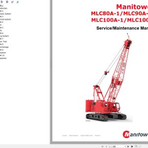Manitowoc Crane MLC80A 1 to MLC100 1 Service Maintenance Manual 1 1