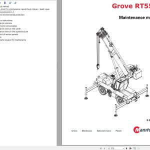 Manitowoc Crane RT550E Maintenance Manual