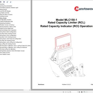 Manitowoc Display MLC150 1 Operation Manual 2021