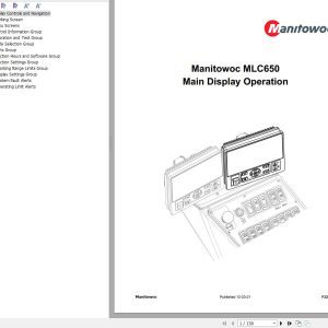 Manitowoc Display MLC650 Operation Manual 2021