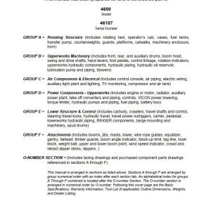 Manitowoc Traditional Crane 4600 Parts Manual