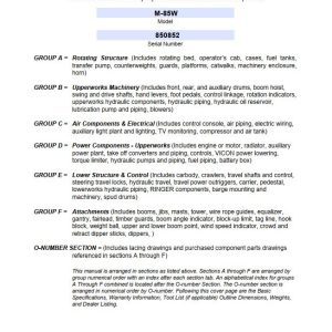 Manitowoc Traditional Crane M 85W Parts Manual 850852 2022