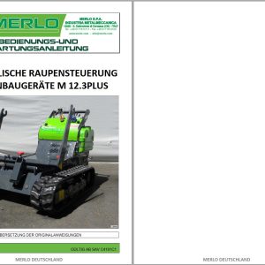 Merlo CINGO SERIE 3 Operation Maintenance Manual Hydraulic Electrical Diagram DE