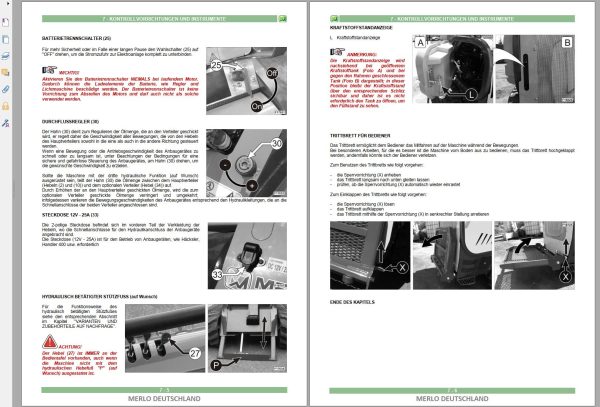 Merlo CINGO SERIE 3 Operation Maintenance Manual Hydraulic Electrical Diagram DE 1
