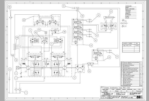 Merlo CINGO SERIE EVO User Maintenance Manual Hydraulic Electrical Diagram DE 3