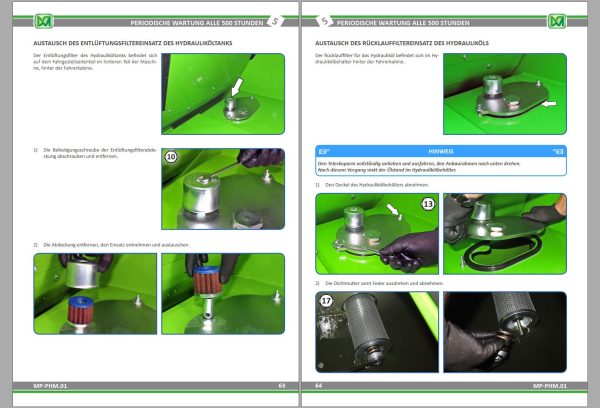 Merlo Panoramic P120.10HM to P65.14HM Scheduled Maintenance Procedures 1