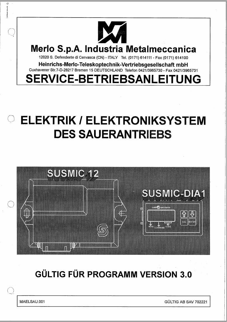 Merlo ROTO EVS R40.18 Hydraulic Electrical Diagram SAV 714561 DE