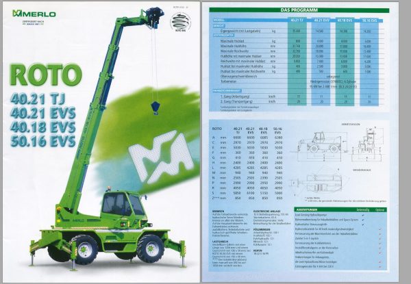 Merlo ROTO EVS R40.18 R40.21 Service Manuals SAV 841341 DE 1