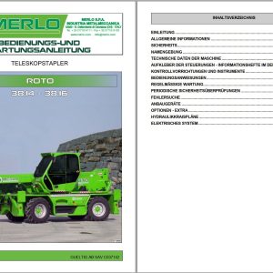 Merlo ROTO SM 400° R38.14 to R50.10S Service Manuals SAV C037142 DE