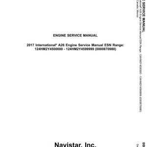 Navistar Truck A26 Engine Service Manual 1