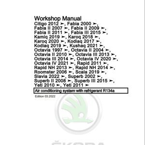 Skoda Fabia 6Y Workshop Manual