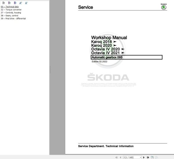 Skoda Octavia IV NX Workshop Manual
